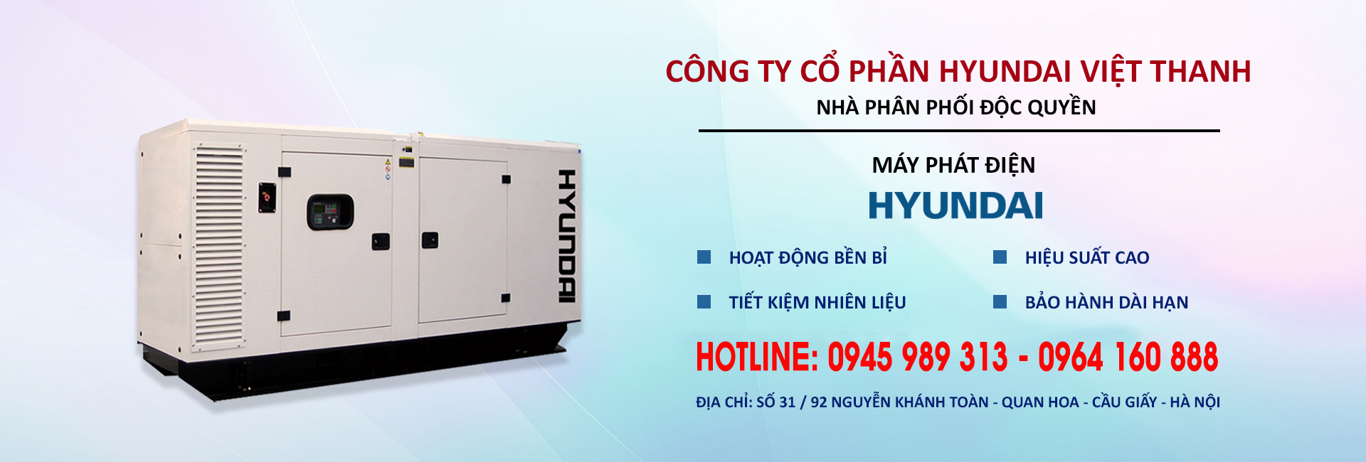 Máy Phát Điện Hyundai chính hãng giá rẻ nhất